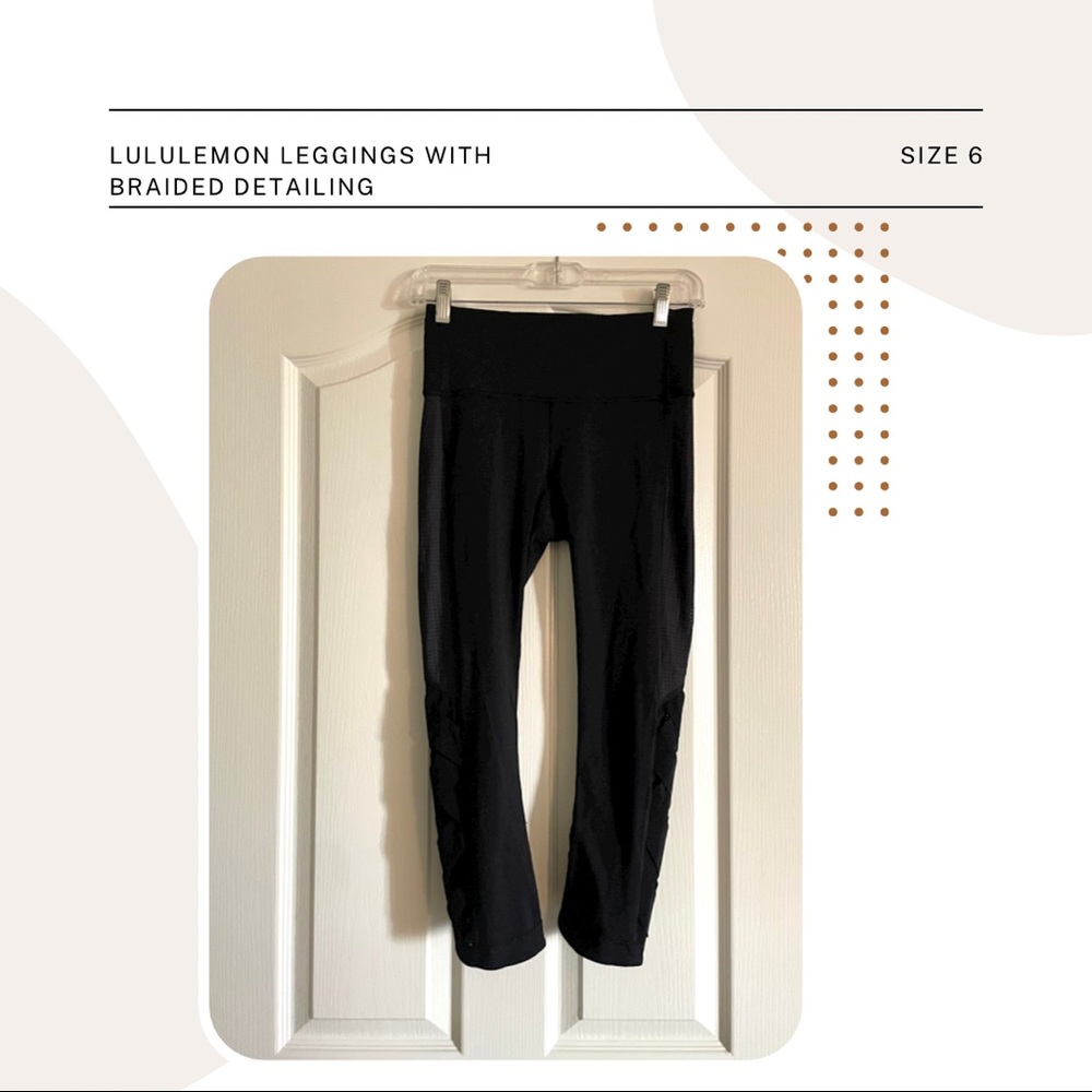 lululemon leggings with braided detailing